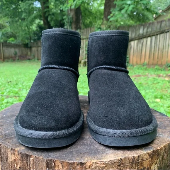 ZGR Classic Winter black suede snow ankle boots 7 - Picture 3 of 16